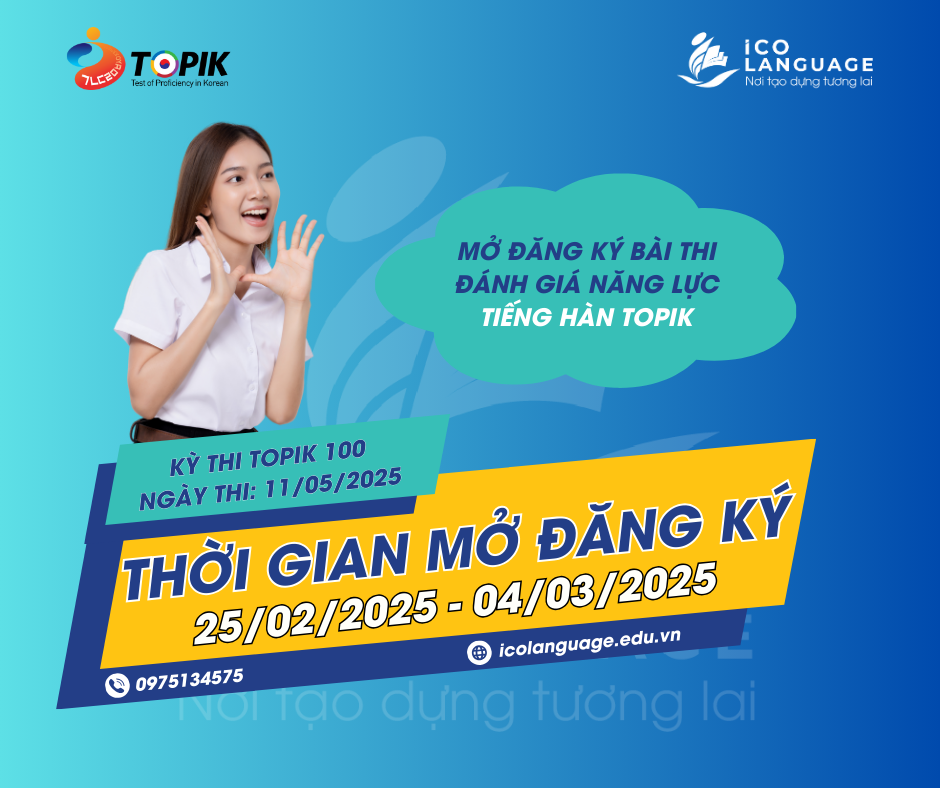 THÔNG BÁO KỲ THI NĂNG LỰC TIẾNG HÀN TOPIK 100